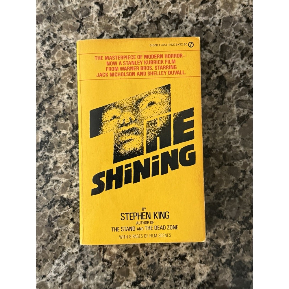 The Shining by Stephen King (1978, Paperback) Yellow Movie Tie-In Cover